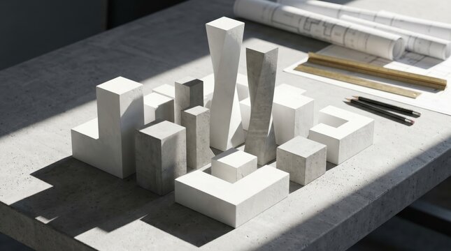 Architectural Massing Study Model for Urban Masterplan Design