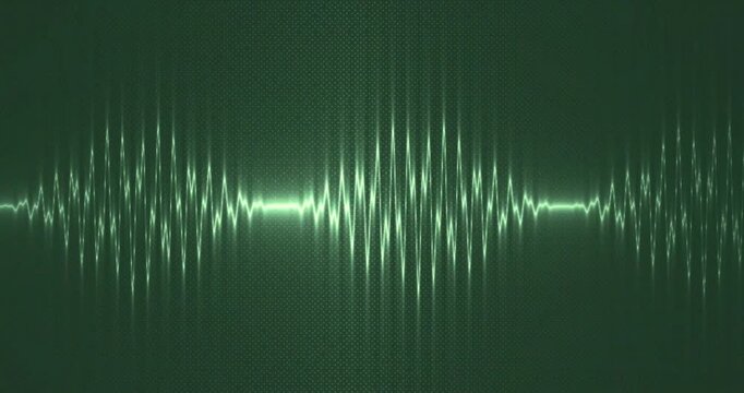 Abstract Glowing Audio Waveform Oscillations In Various Neon Colors.