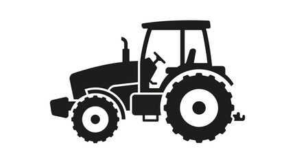 Obraz premium Tractor Silhouette Agricultural Farming Machinery Icon