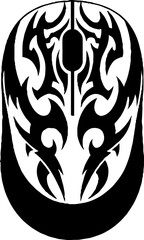 Fototapeta premium Tribal Style Computer Mouse Silhouette
