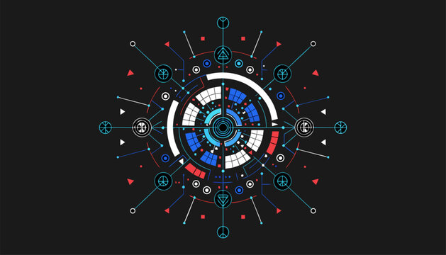 Artificial Intelligence Digital Network Background