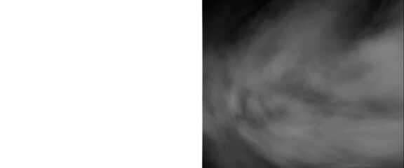 Fototapeta premium Dramatic black and white smoke texture, ethereal swirling vapor on dark background, moody atmospheric fog effect for cinematic overlays