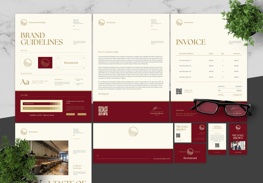 Red Gold Restaurant Brand Guidelines 