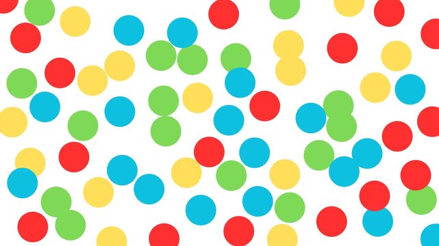 Colorful dots pattern over clean white background for playful design