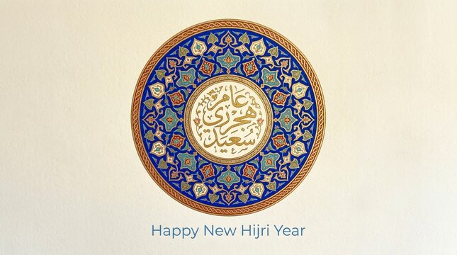 Colorful world map with happy new year text