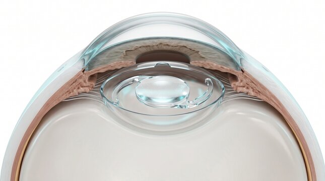 3D Microscopic View of Intraocular Lens (IOL) Insertion in Cataract Surgery