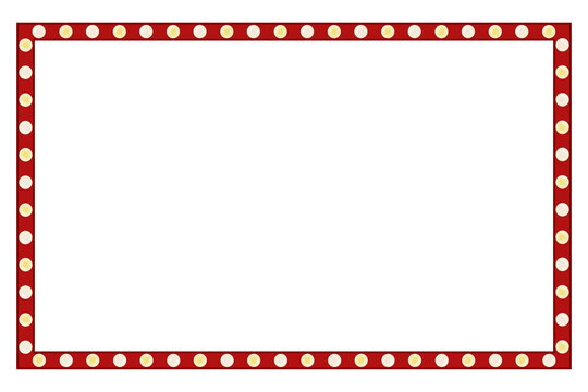 Retro illuminated cinema sign frame vector