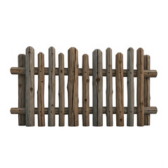 Obraz premium Simple wooden picket fence illustration