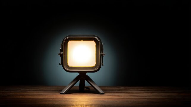 Compact Portable Lighting Panel with Adjustable Brightness on Wooden Surface