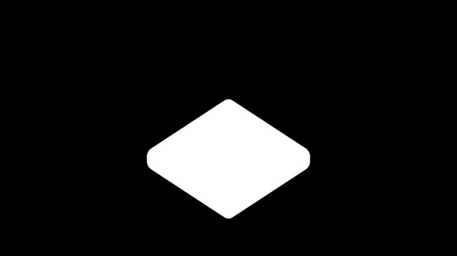 Minimal futuristic stack layer animation overlay featuring clean geometric shapes and smooth modern motion on dark background