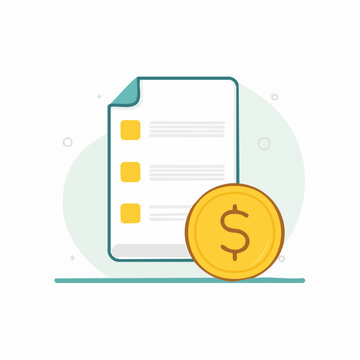 Financial Document with Coin Icon