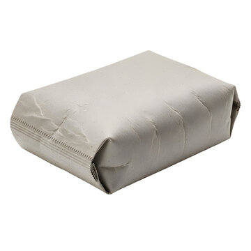 Plain brown paper package isolated on a white background.
