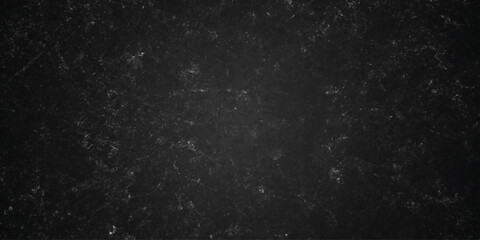 Dark charcoal grunge wall texture background. Dark black rough grunge surface with smoke edge. Black texture chalk board and black board. © MDFAIMIDULISLAM