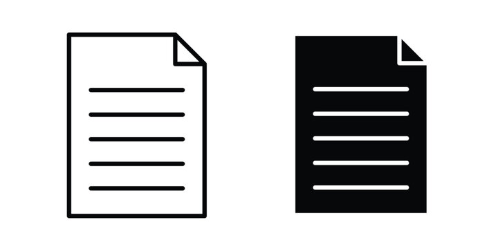 Form icon in solid and flat style, Stroke icons.