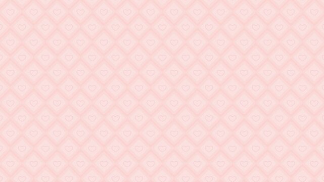 Subtle Pink Heart Pattern Seamless Loop Romantic Background Gentle Love Theme