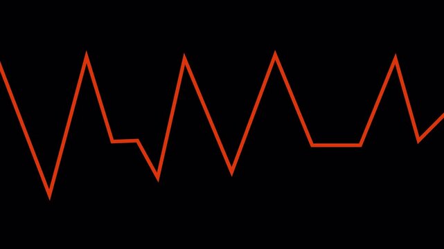 Heartbeat Flatline Red EKG Monitor Line Motion Graphic for Medical and Health Presentations 4k video