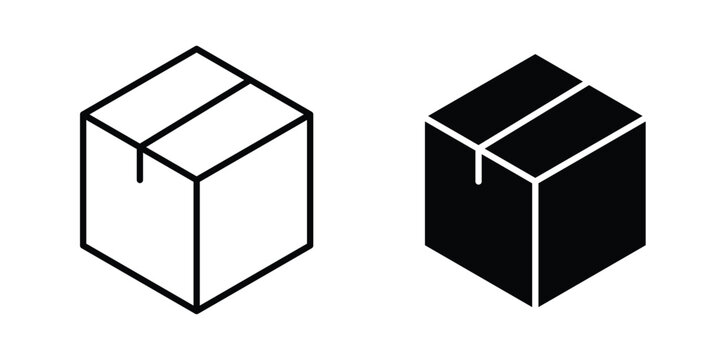 Parcel icon in solid and flat style, Stroke icons.