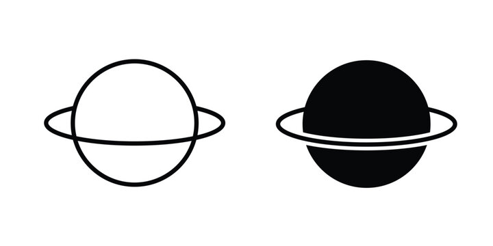 Space icon in solid and flat style, Stroke icons.