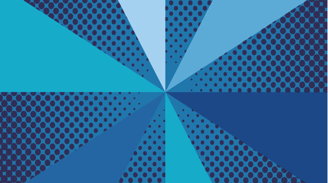 Blue Pop Art Comic Style Radial Background