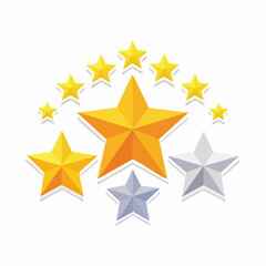 Obraz premium Collection of Stars in Various Sizes and Colors