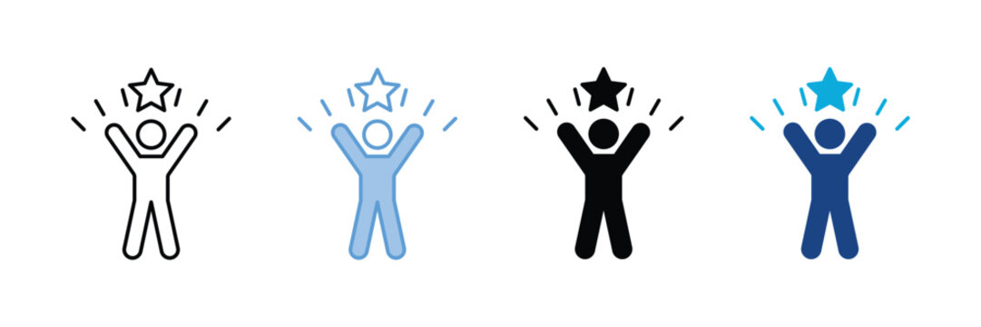 Self Reliance Icon Set Multiple Style Collection