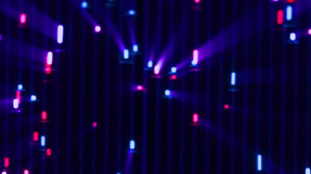 Abstract neon blue and pink digital light rays background with vertical lines