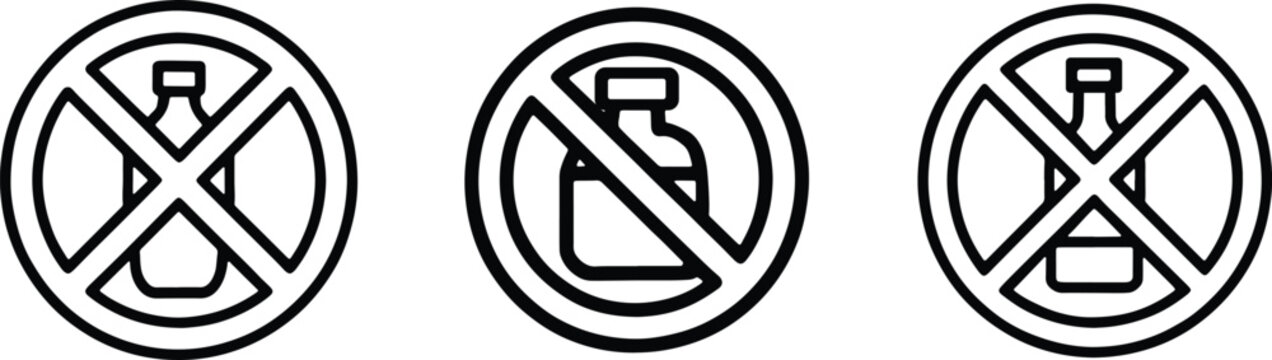 Islamic Prohibited Symbols Icons