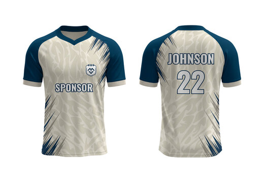 Sports Jersey Design with Front and Back View