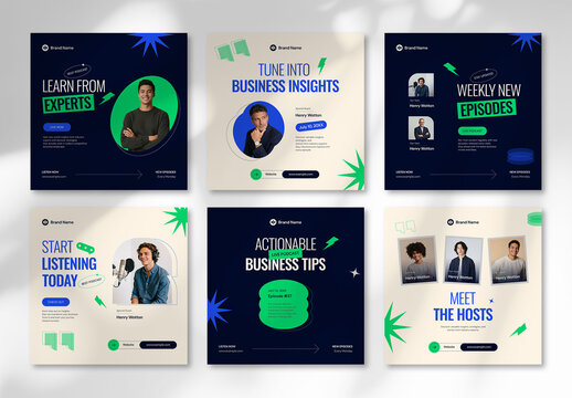Podcast Social Media Post Template