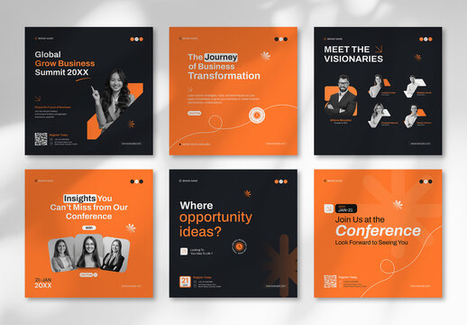 Businessc Corporate Conference Social Media Post Layout