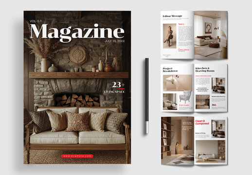 Modern Editorial Magazine Layout Template