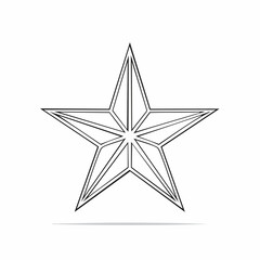 Obraz premium Geometric Star Outline Icon