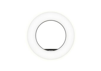 Obraz premium Close-up white circular object with gray ring detail white background