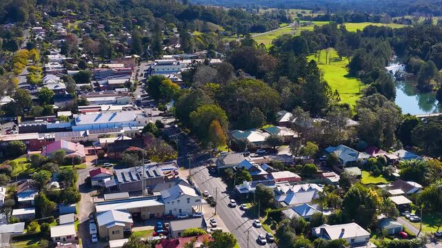 Aerial View of Maleny Town Queensland