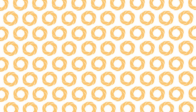Simit Seamless Pattern. Turkish Sesame Bread Background. Hand Drawn Bakery Vector Style.