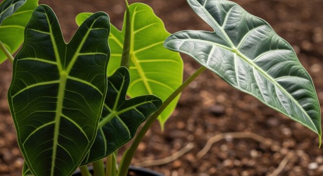 Alocasia Polly Plant Leaves