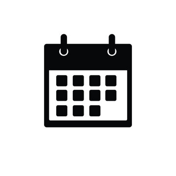 Flat calendar Icon. Calendar on the wall