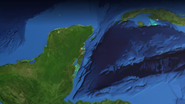 Animated Flight Path from Mexico City to Phoenix Arizona on World Map
