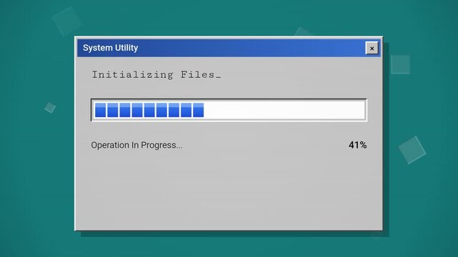 System Utility Initializing Files Progress Bar Computer Loading