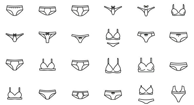 Collection of various womens underwear styles.