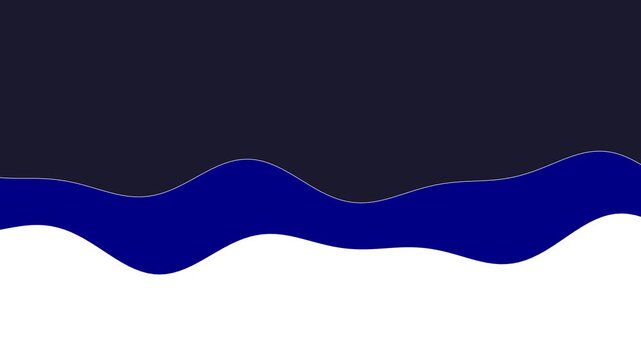 113 Wave Line Dark Blue 2Lines Slow C - Animated Background Loop