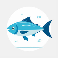 Obraz premium Stylized Blue Fish Illustration