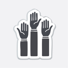 Obraz premium Raised Hands Icon