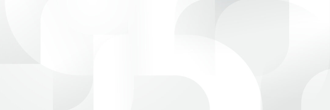 Abstract pattern white geometric banner design background.