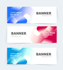 Fototapeta premium Geometric banner design with vector presentation template.