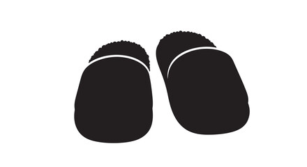 Obraz premium Pair of slippers black silhouette high quality professional