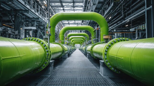 Industrial pipeline infrastructure in a chemical processing plant