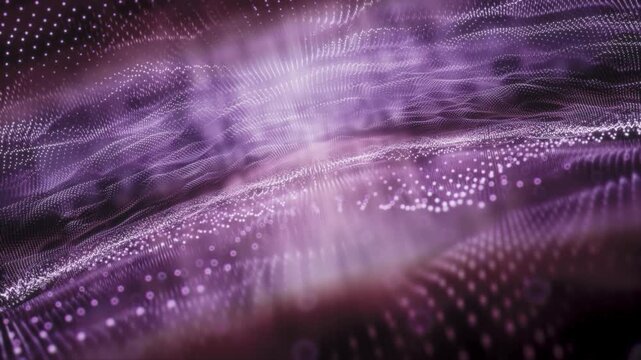 abstract pink and purple particle background. Digital particle. Bokeh. Depth and Field. Loop 4K