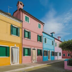 Fototapeta premium Colorful houses in Burano, Venice, Italy