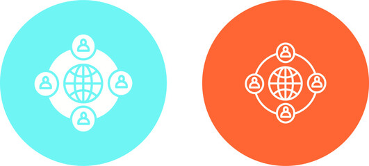Fototapeta premium Company Network Vector Icon